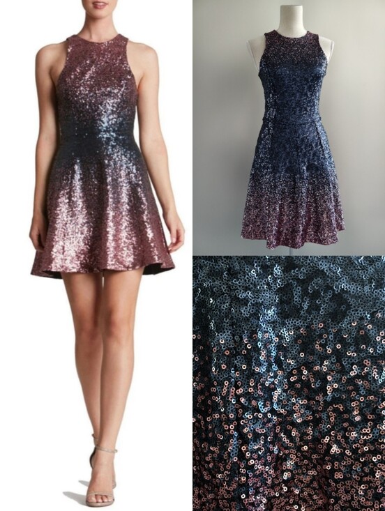 Dress the Population Dresses & Skirts - Dress the Population Andi Rose Gold to Black Ombre Sequin Mini Dress